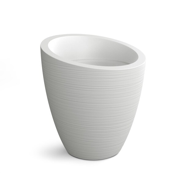 Modesto 30" Round Planter- White
